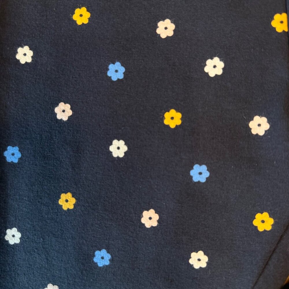 SEED HERITAGE Floral Winter Leggings Girls 7 NWT Navy Blue Flowers Legging NEW - Picture 3 of 5